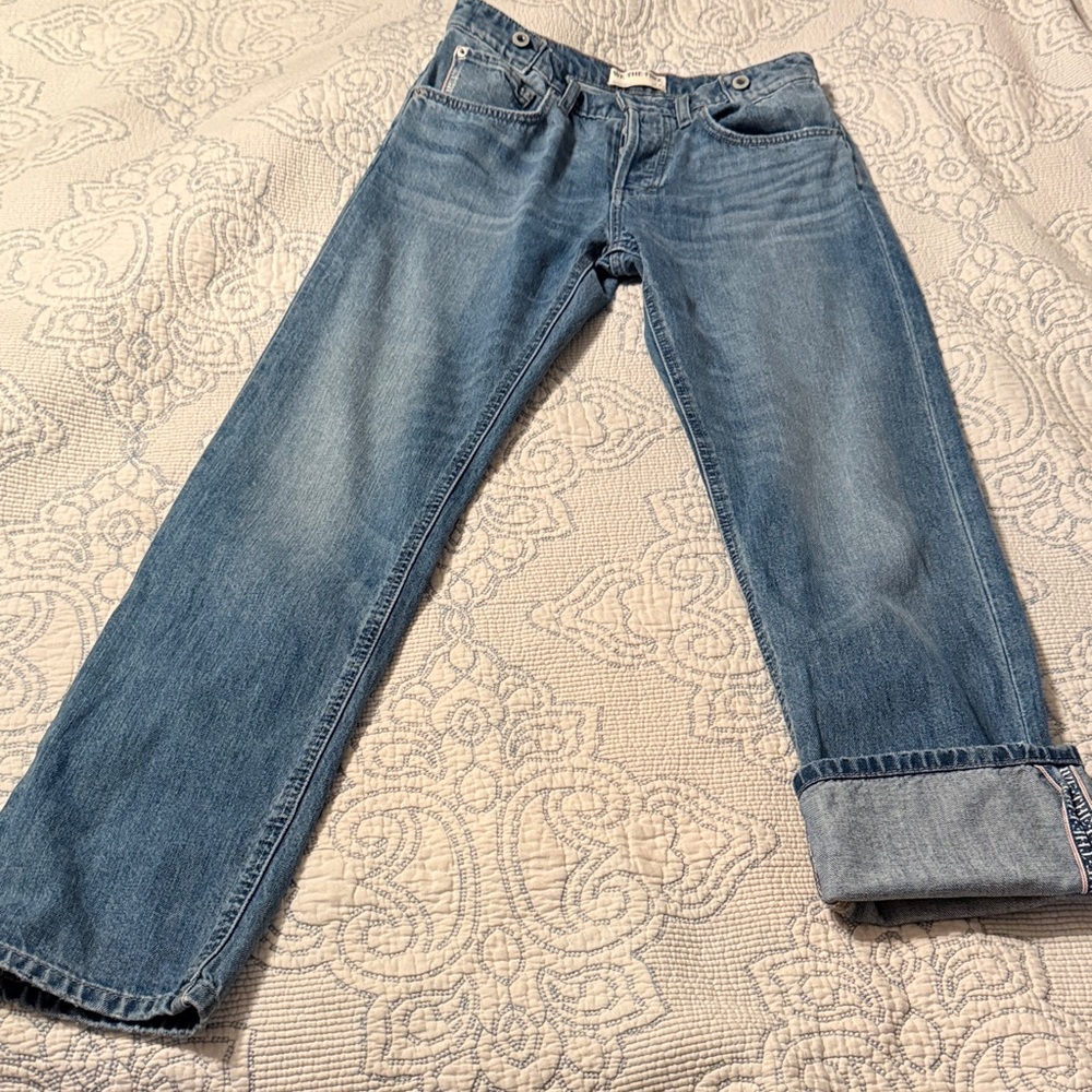 We The Free Blue Straight Leg Pants